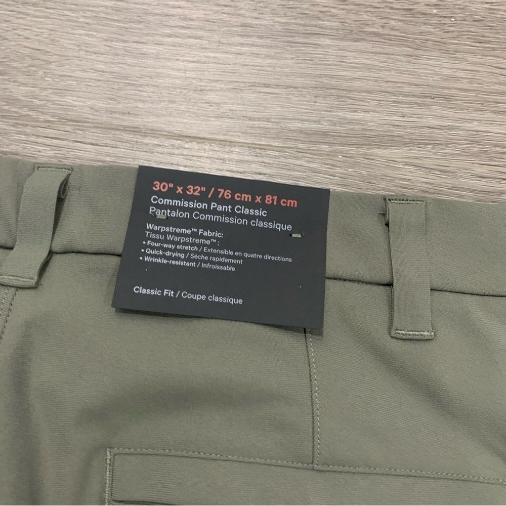 Lululemon Commission Pant Lcassic Green Grey Sage 30x32 NWT - Picture 3 of 7